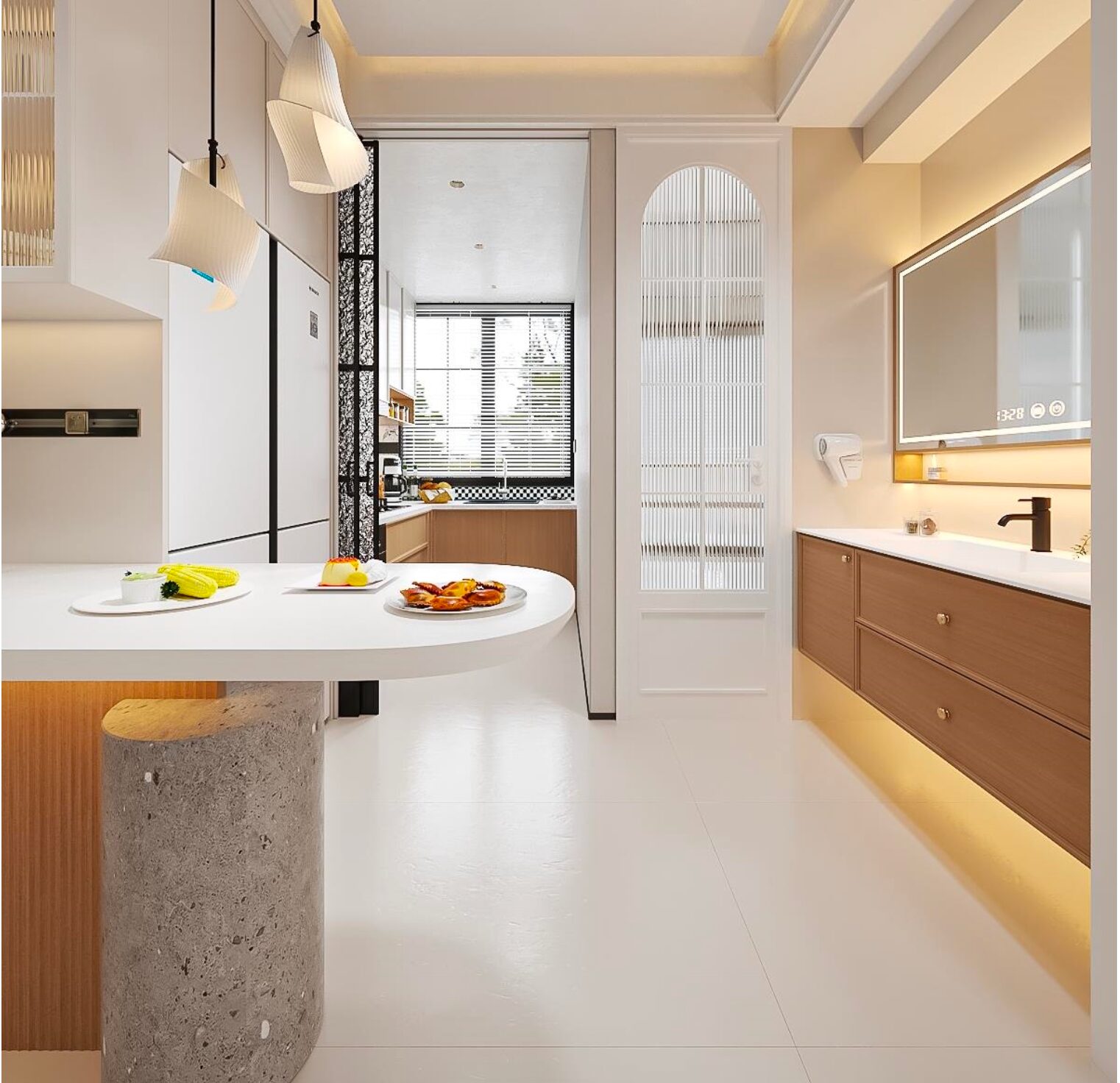 Condo kitchen storage detail Singapore — CASAWAVE