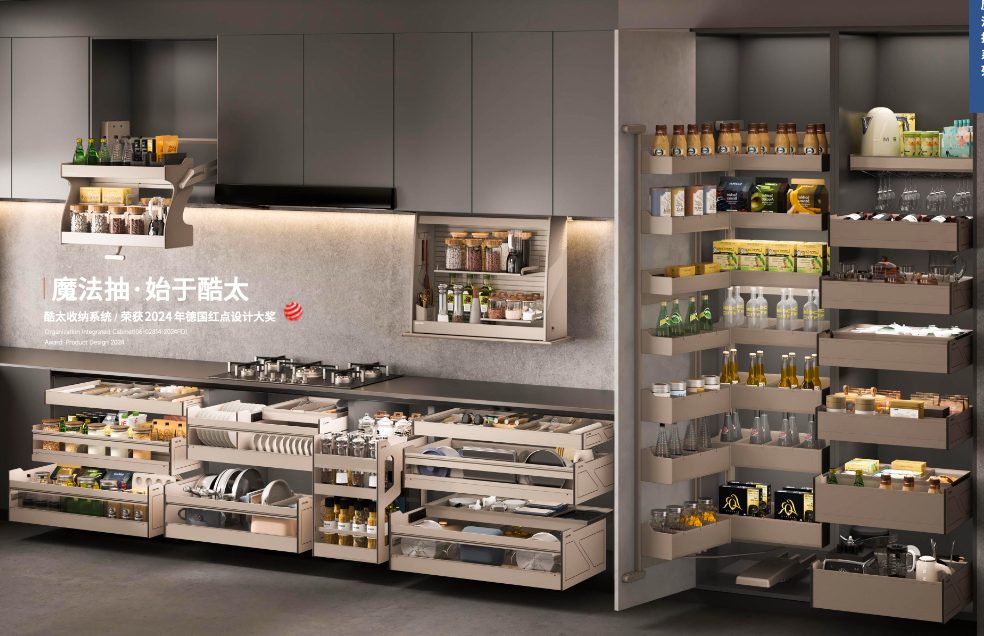 CookTime pull-out basket, magic corner and pantry organiser system for Singapore kitchens