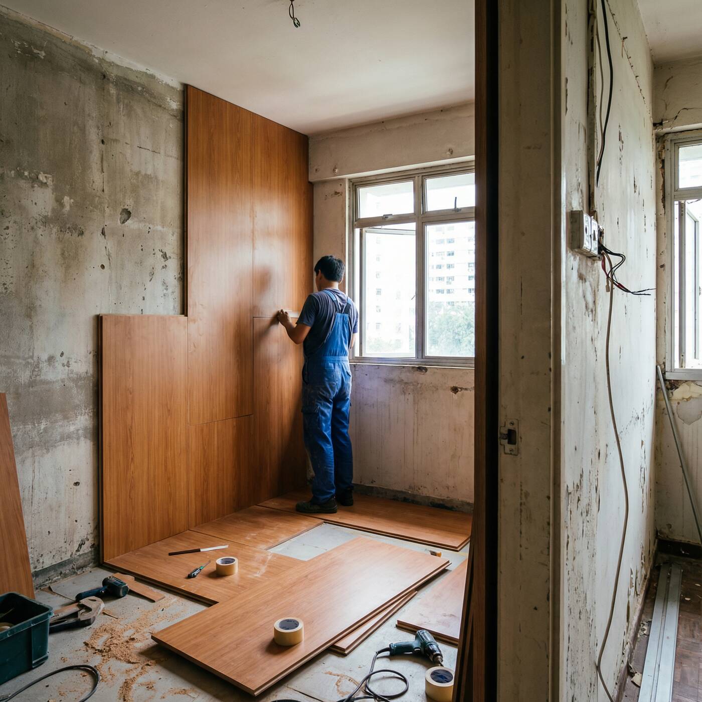 Waterproof flooring overlay for resale flat renovation in Singapore