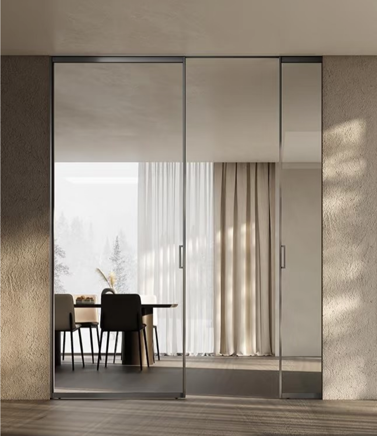Opike Ultra-Slim Glass Sliding Door System