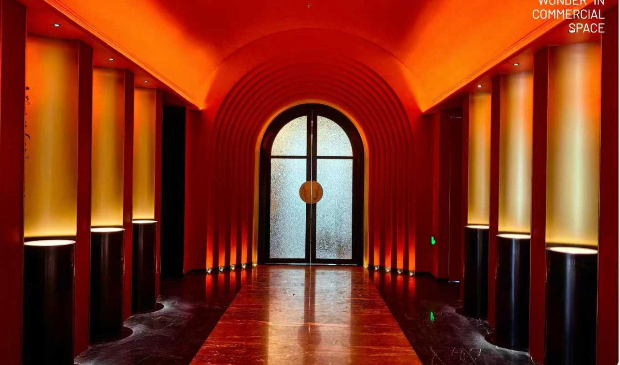 Langsen commercial space curved wall installation